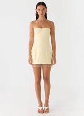 Arista Strapless Mini Dress - Yellow