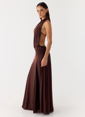 All This Aura Maxi Dress - Chocolate