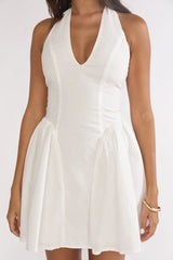 El Corazon Halterneck Mini Dress White