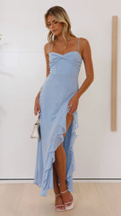 Kiyah Midi Dress - Blue