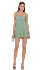 Ophelia Embellished Mini Dress