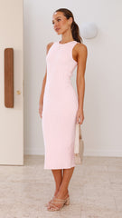 Fiona Knit Midi Dress - Soft Pink
