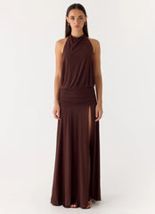 All This Aura Maxi Dress - Chocolate
