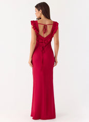 Malina Maxi Dress - Deep Red