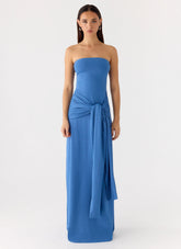 Stole My Heart Maxi Dress - Washed Navy