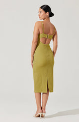 Jaida Bustier Bodycon Midi Dress