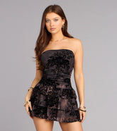 After Hours Bloom Floral Burnout Mesh Mini Dress