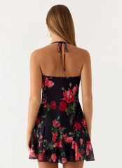 Nikyta Mini Dress - Midnight Bloom