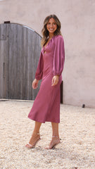 Cleo Midi Dress - Plum