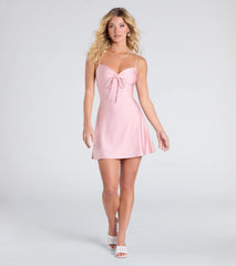 Sweetest Vibe V-Neck Tie A-Line Dress
