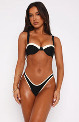 Vaucluse Bikini Top Black/White