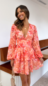 Tiffany Mini Dress - Orange