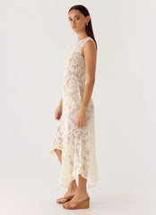 Janayia Midi Dress - Ivory