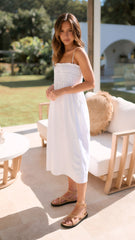 Jessica Midi Dress - White