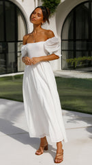 Cierra Midi Dress - White