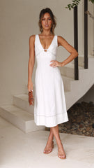 Siren Midi Dress - White