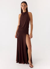 All This Aura Maxi Dress - Chocolate