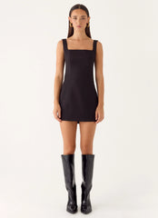 Brief Tension Mini Dress - Black