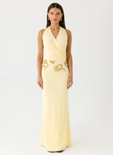 Sandrine Beaded Maxi Dress - Yellow