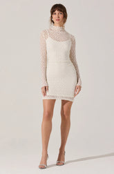Kourtney Rhinestone Lace Mini Dress