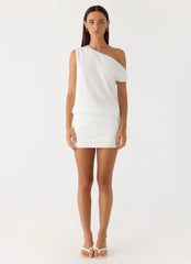 Stick Around Mini Dress - White