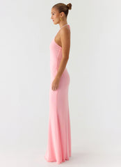 Jolin Halter Maxi Dress - Baby Pink