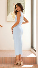 Alaina Midi Dress - Baby Blue