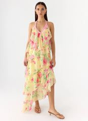 Strawberry Mimosa Maxi Dress - Lemon Soleil