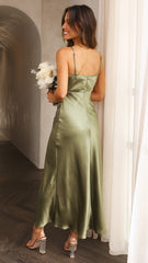 Elsa Midi Dress - Olive