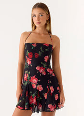Nikyta Mini Dress - Midnight Bloom