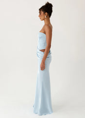 Emory Corset Maxi Dress - Blue