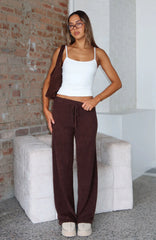 Act Natural Knit Pants Chocolate