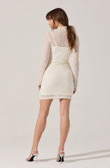Kourtney Rhinestone Lace Mini Dress