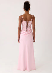 Euphoric Beaded Maxi Dress - Pink Everbloom