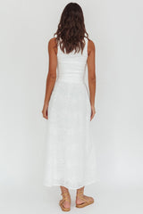 Dalayla Sleeveless Eyelet Maxi Dress White