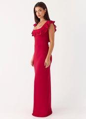 Malina Maxi Dress - Deep Red