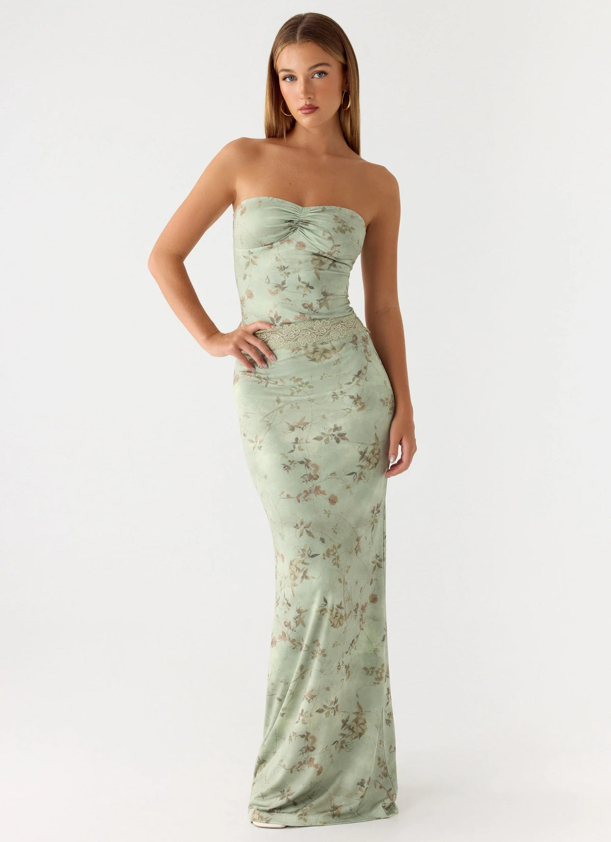 Come Through Maxi Dress - Wispy Fern