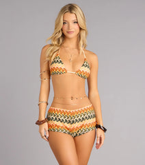 Sunlit Mood Crochet Triangle Bikini Top