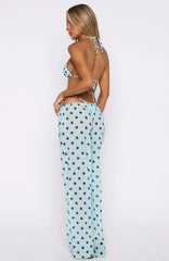 Croatian Coast Pants Blue/Choc Polka Dot