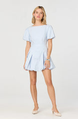 Kattie Puff Sleeve Bubble Mini Dress