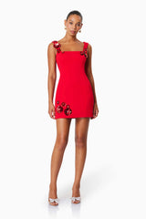 Emma Eventwear Mini Dress In Red