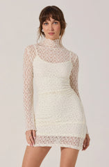 Kourtney Rhinestone Lace Mini Dress