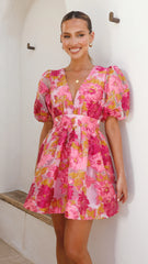 Abel Mini Dress - Pink