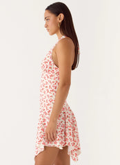 Khrysta Mini Dress - Porcelain Rose