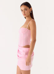 Kalila Corset Mini Dress - Pink