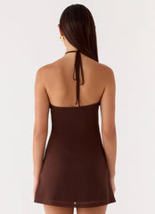 Party For You Mini Dress - Chocolate