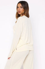 Wish Upon A Star Pyjama Long Sleeve Top Off White