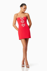 Cherie Party Dress In Red