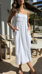 Jessica Midi Dress - White