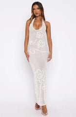 Only You Knit Maxi Dress Off White